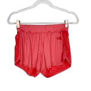 The North Face Womens Small S Red Pink Versitas Shorts Flash Dry Liner Athletic
